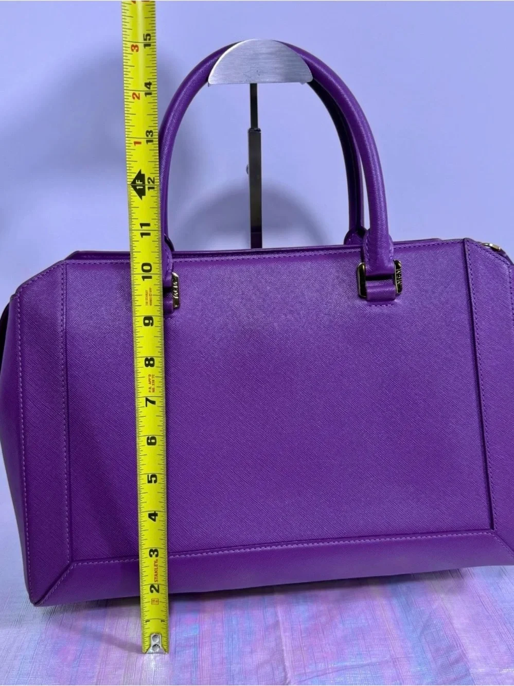 MCM Purple Saffiano Leather Handbag - EUC
